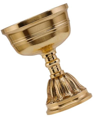 ABOOFAN 3 Pièces Support De Lampe Lotus Ghee Conduit Décoratif Décor Rétro Bougie Chauffe-Plat Sarcelle Bal De De Perceuse à Bois Finitions Scellant Rester Cuivre Golden