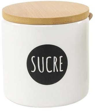 ROCKING GIFTS Sucrier avec cuillère en céramique Catala Blanc 9 cm Cuisine Maison