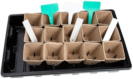 BAZEITFLOW 1set Vasi Per Semina Di Contenitori Per Piantine Con Assorbimento Ottimale Per Germinazione e Trapianto Di Seedlings Per Verdure Tenere e Talee