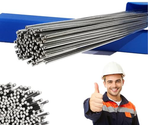 100 Pcs Aluminum Welding Rods, Universal Solution Welding Flux-Cored Rods, Low Temperature Easy Melt Aluminum Welding Rods, No Flux Required (2mm*33cm-100pcs)