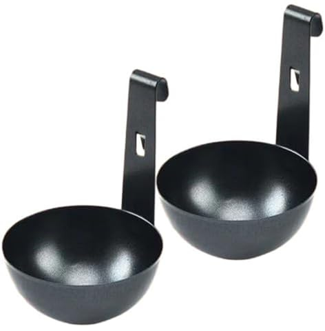 2pcs Effective Stainless Steel Poached Eggs Cookers Hangable Design Eggs Boiler for Perfectly Cooked Eggs