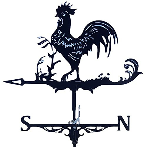 Girouette traditionnelle en métal en forme de coq pour jardin, toit de ferme, décoration de girouette,