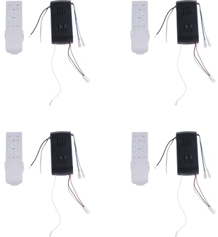 Uikdjgu 4X Kit de Télécommande Universel de Remplacement pour Ventilateur de Plafond, 6 Vitesses et Synchronisation, Remplacement à Distance pour Ventilateur de Plafond DC