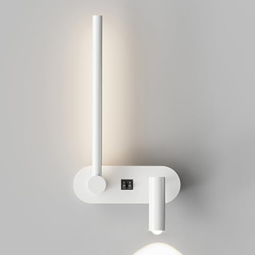 ZXQUEGF Lampes Lecture LED, températures Couleur, Lampe rotative ° avec Bouton d'alimentation, Applique Murale de Chevet pour Salle d'étude, Chambre à Coucher