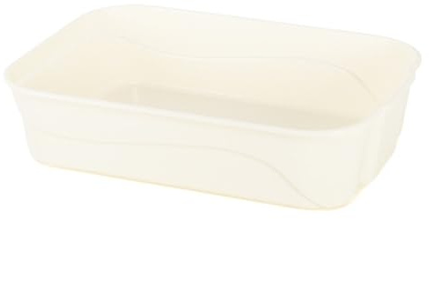 Maison de Toilette Prévenir Les Fuites De Sable, Bac À Litière Ouvert, pour Chat, pour pour Lapin Minou Chatons, Lapins(White)