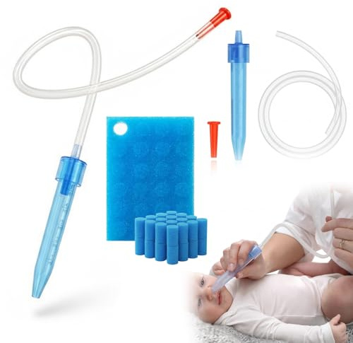 Nasensauger für Baby, Baby Nasensauger Sanftes Absaugen bei Schnupfen, mit 40 Hygienefilter, Spülmaschinenfest, BPA-frei