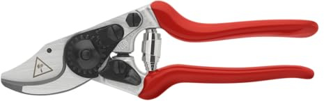 FELCO 14 sécateurs de jardin pour enfants à partir de 8 ans ergonomiques avec double cliquet - Lame ronde en acier trempé - Poignée en aluminium confortable et sûr pour apprendre à couper - Qualité