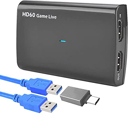 I13D USB 3.0 HDMI Video Capture Karte 1080P Full HD Rekorder für HDMI-Quellen wie TV, Kamera und Gaming, 4K Pass-Through, Game Recorder