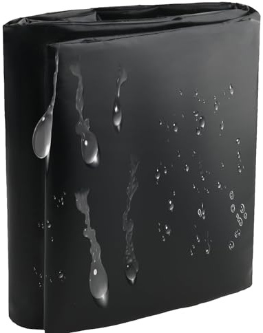 Svart HDPE Dammpapper 3 x 4 m rivbeständigt punkteringsbeständigt trädgårdsmembran för trädgårdsisolering hållbart dammskydd för utomhusvattenfunktioner