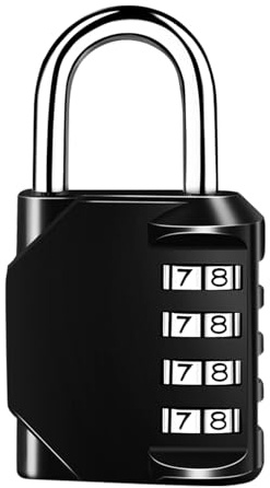 Cadenas à Code 4 Chiffres, Cadenas Code Sans clé | Serrure Combinée Résistant Aux Intempéries Cadenas à Combinaison Pour College Casier Gymnases Vestiaire Armoires Portes