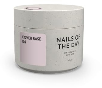 Nailsoftheday Cover base NEW Formula 04 Base suave de camuflaje para uñas color rosa polvo, 30 ml