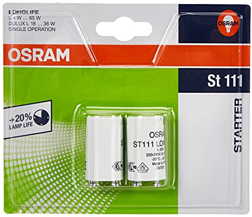 Osram Starter per Tubo Fluorescente G13, 65 W, Bianco, 2 Unità (Confezione da 1)