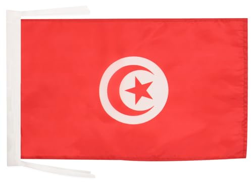 AZ FLAG Drapeau Tunisie 45x30 cm Tunisien Polyester 100D Cordelettes