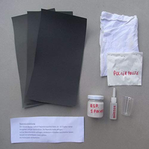 Kit de réparation pour baignoires en fonte minérale