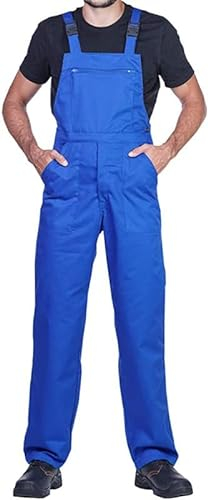 MAZALAT work wear Salopette da Lavoro Uomo, Taglie Grandi S-3XL, Made in EU, Colori Diversi, Tuta da Lavoro Uomo Qualità, Blu, M