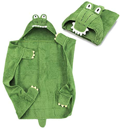 all Kids United® Kapuzenhandtuch Baby 76x76cm Öko-Tex Baumwolle Krokodil