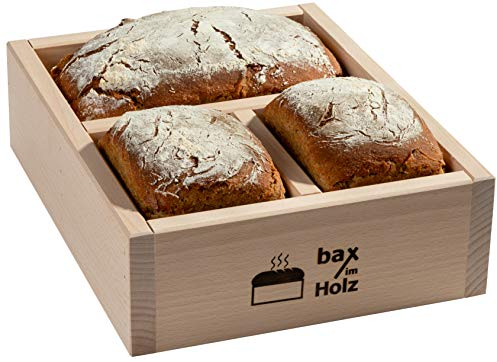Brot-Holzbackrahmen aus naturbelassenem, massivem Buchenholz für leckeres, selbstgebackenes Brot von Bax im Holz - doppelt