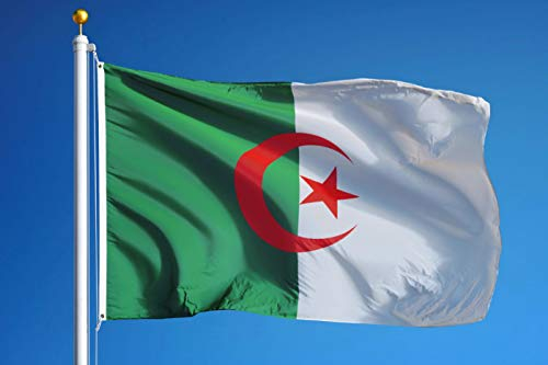 ND_Drapeau Algerie 90 x 150 cm - Drapeau Algérien - intérieur et extérieur