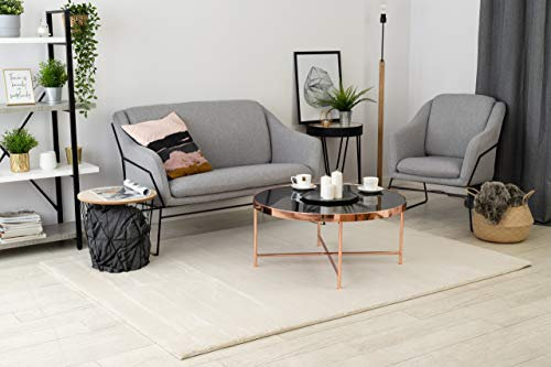 rugsx Modern teppiche Bunny für Kinderzimmer, Wohnzimmer, Schlafzimmer, sehr dick, Plüsch, beige 120x170 cm