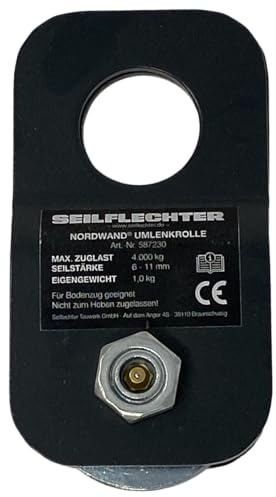 Seilflechter - Klappbare Umlenkrolle für Seile mit Ø 6-11 mm, 4 t Zuglast, pulverbeschichteter Stahl
