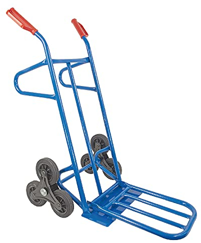 Trestles S20A blau Sackkarre klappbar 200kg Treppensteiger Vollgummireifen Sternräder Transportkarre Sackkarren Treppensackkarre Treppenkarre | große Schaufel | Sicherheitsgriffe | Stahl