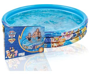 Smart-Planet Pataugeoire gonflable Paw Patrol - 150 x 25 cm - 3 anneaux - Piscine pour enfants - Piscine pour bébé - Piscine hors sol