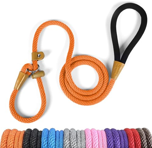 lynxking Laisse Chien Corde 0.9cm x 180cm Laisse pour Chien en Nylon avec Poignée Rembourrée Réfléchissant Laisse Coulissante Aux Chiot, Petits, Moyens et Gros Chiens