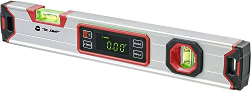TOOLCRAFT Digitale Wasserwaage mit Magnet I Aluminium I Elektro Wasserwaage I Laser Wasserwaage I IP54 Wasserdicht I 360 Grad Messbereich I I Werkzeug