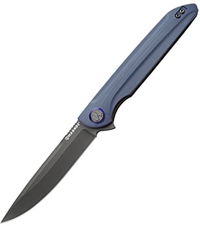 Harnds Assassin Titanium Klappmesser Outdoor Messer,Schnelles Öffnen Taschenmesser mit Sandvik 14C28N Klinge und G10 Handgriff mit Sicheres Verriegeln,111g 22,8cm Camping messer (Grau Titan)