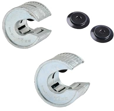 Dapetz ® 15mm and 22mm Pipe Slice Tube Cutter Copper Pipes with 2 Replacement Cutting Wheels Ideal for Copper Pipe, Stainless Steal Tubing, Metal, Plastic, Brass Plumbing
