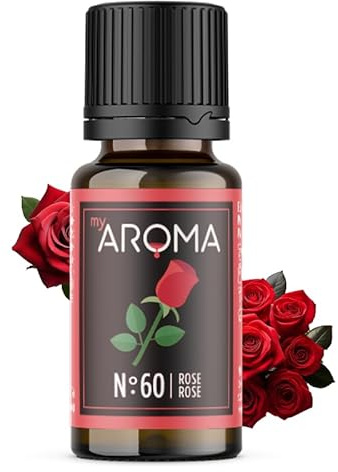 myAROMA flavour drops – Rose 10ml, flavour drops zuckerfrei, kalorienfrei & vegan, natürliches Lebensmittelaroma ohne künstliche Farbstoffe für Backen, Essen und Trinken, Nr. 60