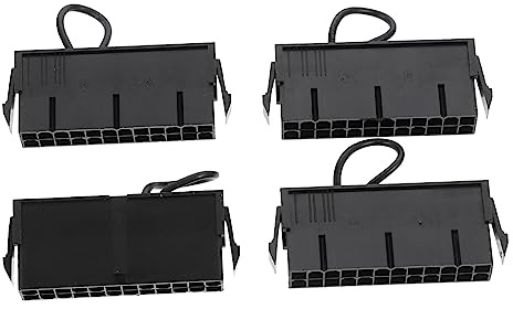 Gatuida Netzteil Tester 4 Stück Anschlussstecker 20-pin und 24-pin Jumperbrücke aus Abs Schwarz zum Testen und Starten von Netzteilen Kompatibel mit Motherboard und PC Netzteilen für PC