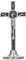 Tissting Cruz Católica de Mesa, 12cm Crucifijo de Pie con Base Extraíble, Crucifijo Católico de Metal para Regalo de Decoración Astilla