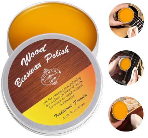 Cire d'abeille, nettoyant pour meubles en bois et instruments de musique – 60 ml pour protéger et améliorer toute surface en bois