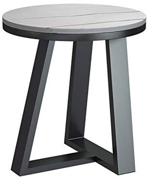 Exquisite Nachttische, einlagiger Couchtisch, Marmor-Couchtisch, runder Metall-Beistelltisch, Wohnzimmer-Lounge-Sofa, seitlicher Snack-Rack, 50 x 50 x 50 cm, Korbtisch (Farbe: D, Größe: 50 x 50 x 50 c