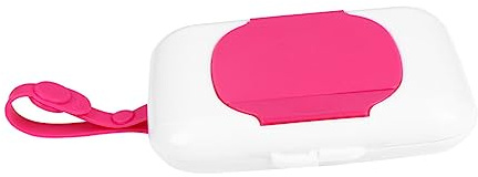 HEMOTON Baby Wet Tissue Case, Portable Plastic Wipes Holder for Outdoor Use, Hangable Stroller Pram Storage Box for Moms, Clean Storage for Wet Wipes