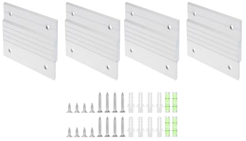 sourcing map 8 Paar französische Bilderaufhänger, 10,2 cm, robustes Aluminium, Z-Stange, Clip, ineinandergreifende Wandhalterung, Aufhänger-Set zum Aufhängen von Spiegel-Bilderregalen