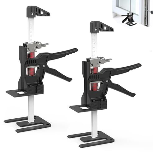 TOOSOAR 2 piezas Brazo Ahorrador de Trabajo,Multifunción, Ajuste de Altura,con Escala,Para Paneles de Puertas,Armarios, Azulejos de Pared