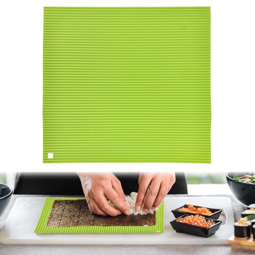 DONOONIS Sushi Roller,Sushi Bazooka,Silikon Sushi Matte,Sushi Rollmatte,Sushi Maker,Sushi Selber Machen,DIY Sushi Machen für Anfänger Sushi Rolle Sushi Bambusmatte Party Picknick Reisen