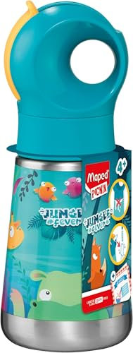 Maped PICNIK Edelstahl-Trinkflasche JUNGLE FEVER 350 ml, Grün