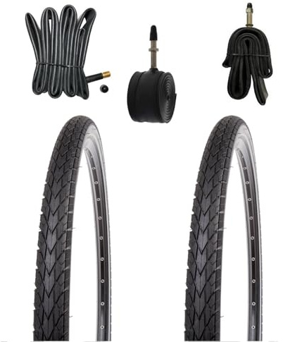 2X 28 Zoll Fahrradreifen 700x50c, mit Pannenschutz & Reflexstreifen, f. E-Bikes, mit Schlauchauswahl
