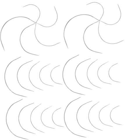 NUOBESTY 50piezas Agujas Curvas Para Costura Mano Hechas Mano Ojo Grande Para Tapicería y Acolchado Agujas Resistentes De Forma u Para Proyectos De Cuero