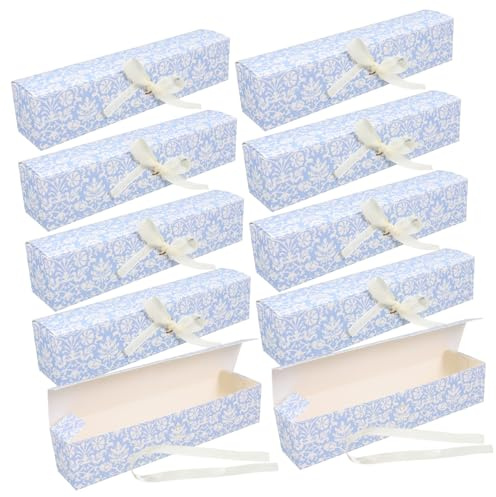 Sosoport 10 Stück-packung Verpackungskartons aus Stabilem Papier für Schokolade und Süßigkeiten mit Tragbarer Größe und Elegantem Design für Hochzeiten und Abschlussfeiern