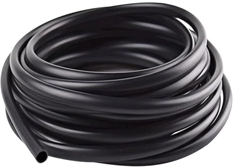Cozylkx Gaine De Câble en PVC Noir, Diamètre Intérieur 4 Mm x Longueur 5 M, pour Faisceau De Câbles, Gestion des Câbles, pour La Maison, Le Bureau Et L'automobile
