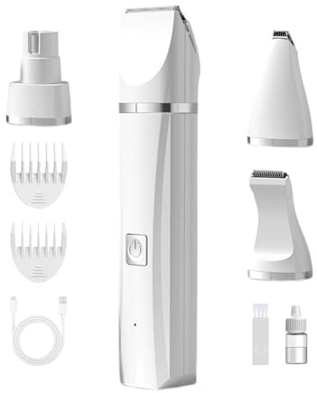 Tondeuse Chien Professionnelle - Ponceuse Électrique Sans Fil Silencieuse - Kit de Toilettage Rechargeable Petit Chien à Faible Bruit - Pour Chat, Pattes, Oreilles, Visage Et Fesses