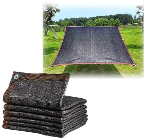 Telo ombreggiante da giardino per esterni, resistente ai raggi UV 85-90%, tasso di ombreggiatura con occhielli, per piante, serra, patio e cortile, disponibile nelle misure 2 x 6 m, 5 x 10 m, 8 x 8 m