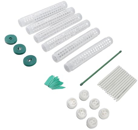 KIMISS Soporte para Plantas Trepadoras para Interiores, 6 Postes de Musgo de Plástico para Monstera, Plantas Trepadoras Pequeñas y Medianas, Palo Apilable de 10 Pulgadas, Jaulas y Soportes para