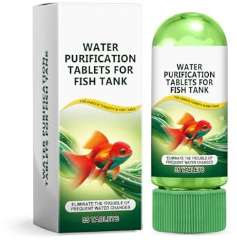 GNAUMORE Potente tableta de purificación de agua para acuarios, elimina todo tipo de turbidez del agua del tanque de peces, tabletas portátiles de purificación de agua para peceras