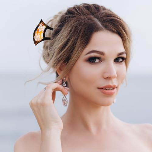 JOINPAYA Fermaglio Vintage per Antico di Acrilico in Chioma Forma U Accessorio Stile Cinese Donna Matrimoni Classici e Compleanni