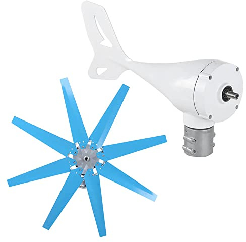 Aolidsive Kit de Turbina Aerogeneradora de 100W, Eje Horizontal con Controlador DC12V para Cabañas Domésticas Fuera de la Red, Barco RV (DC12V)